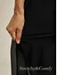 abordables Pantalons-Femmes Culottes Jambe Large Élégant Vacances Mode Long Taille haute Noir Été Printemps Automne