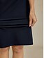 levne Jednoduché šaty-Dámské Midi šaty Plášťové šaty Elegantní Běžný Pevná barva Poloviční rukáv Tričkový Námořnická modř Léto Jaro
