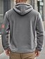 cheap Casual Jackets-Men&#039;s Winter Jacket Teddy Coat Casual Jacket Vacation Daily Thermal Warm Pocket Fleece Fall Winter American Flag Fashion Streetwear Hooded Regular Dark Gray Black Navy Blue Khaki Jacket