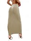 levne Volné sukně-Dámské Sukně Bodycon Na běžné nošení Maxi Střední vzestup Sukně Bez vzoru Lehce elastické Dovolená Jdeme ven Černá Mandlová Růžová Hnědá Podzim Polyester