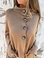 abordables Manteaux Trench-Femmes Manteau Veste Décontractée Confortable Avec Poches Boutons Mode Moderne Occasionnel Uni Sortir Week-end Simple Boutonnage Régulier Col montant Coupe régulière manche longue Vêtements