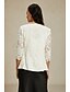 ieftine Blazere și costume-sacou damă din dantelă, blazer, plasă, elegant, mânecă 3/4, guler rotund, bluze obișnuite, nuntă, invitați, serviciu, zi de zi, dantelă, alb, primăvară, toamnă