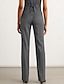 baratos Calças de fato &amp; Saias-Calça de Terno Feminina Ajustada Formal Convidada de Casamento Formal Noite Risca de Giz Elegante Simples Comprimento no Tornozelo