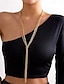 billige Kvinders halskæde-Elegant metal lariat choker halskædesæt til kvinder - minimalistisk guld &amp;Sølv Y-formet kædesmykke til damer, perfekt til fester, date-aftener og aftenoutfits