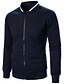 preiswerte Lässige Jacken-Herren Leichte Jacke Freizeitjacke Collegejacke Urlaub Täglich Tasche Spleißen Frühling Herbst Farbblock Mode Klassisch Stehkragen Regulär Waffelstoff Schwarz Weiß Wein Marineblau Khaki Jacken
