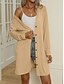 economico Cappotti &amp; Trench-Per donna Giacca Casual Confortevole Traspirante Bottoni Casual Semplice Vacanza Streetwear Casuale Abbigliamento quotidiano Monopetto Lungo Scollo a V Vestibilità regolare Manica Lunga Capispalla