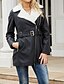 abordables Vestes Sherpa-Femmes Veste en Polaire Confortable Fermeture intégrale Mode street style Uni Extérieur Décontracté Quotidien Régulier Col Rabattu Coupe régulière manche longue Vêtements d&#039;extérieur Noir Bleu Chameau