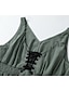 billige Boho-kjoler-Dame Mini kjole Slipkjole Boho-kjole Western kjole Mote Klassisk utendørs Ferie Ut på byen Normal عادي Ermeløs Spagettistropper Mørkegrønn Sommer