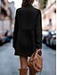 abordables Abrigos de Invierno-Mujer Abrigo Mantiene abrigado Cómodo Bolsillo Moda Moderno Plano Trabajo Diario Frente Abierto Regular Escote Chino Ajuste regular Manga Larga Ropa de calle Negro Marrón Caqui Otoño Invierno