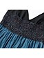 ieftine Rochii Boho-Pentru femei Rochii Midi Rochie de epoca Rochie de vară Rochie Slip Rochie occidentală Modă Clasic Modern Vacanță Zilnic Ieșire Fit regulat Floare Fără manșon Bretele Spagheti Albastru piscină Vară