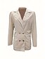 abordables Blazers et Costumes-Femmes Blazer Confortable Respirant Boutons Mode Moderne Uni Travail Quotidien Régulier Col Rabattu Coupe régulière manche longue Vêtements d&#039;extérieur Noir Blanche Rose Claire Printemps Automne