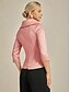 billige Dressy Toppe-Dame Bluse Aften Toppe Elegant Metallisk Stilfuld 3/4-ærmer V-hals Almindelige toppe Bryllupsgæst Aftenselskab Semi formel binde foran Solbelyst rose Forår, Efterår, Vinter, Sommer