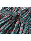 preiswerte Ausgefallene Kleider-Damen Minikleid Unterkleid Boho-Kleid Westernkleid Mode Klassisch Modern Outdoor Urlaub Ferien Normale Passform Blume Ärmellos Spaghettiträger Grün Sommer
