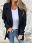 preiswerte Trenchcoats-Damen Winterjacke Mantel Freizeitjacke Warm Bequem Tasche Knöpfe Mode Modern Lässig Einfach Outdoor Straße Ausgehen Einreihig Regulär Steigendes Revers Normale Passform Langarm Oberbekleidung Schwarz