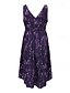 ieftine Rochii Boho-Pentru femei Rochii Midi Rochie de epoca Rochie Boho Rochie occidentală Epocă Modă În aer liber Vacanță Zilnic Fit regulat Floare Fără manșon În V Mov Vară