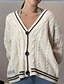 abordables Cardigans et vêtements d&#039;extérieur-Femmes Pull Cardigan Mode Streetwear Quotidien Etoile Côtelé Col en V Tricoté manche longue Hauts Réguliers Tricoter Fête Sortir Week-end Noir Rouge Automne Hiver