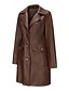 voordelige Winterjassen-Dames Jas Comfortabel Knop Modieus Street Style Effen Buiten Casual / Dagelijks Lang Strijkijzer Normale pasvorm Lange mouw bovenkleding Zwart Bordeaux Kameel Herfst Winter