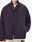 abordables Chaquetas Informales-Hombre Chaqueta ligera Chaqueta casual Vacaciones Diario Cortavientos Bolsillo Primavera Otoño Plano Moda Clásico Escote Chino Regular Albaricoque Negro Morado Verde Trébol Caqui Chaquetas