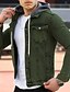 baratos Casacos &amp; Sobretudos para Homem-Homens jaqueta leve Jaqueta Carga Jaqueta casual Férias Diário Manter Quente Bolsos Primavera Outono Tecido Moda Clássico Com Capuz Padrão Preto Branco Vermelho Azul Marinha Azul Casaco