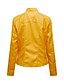voordelige Imitatieleren jassen-Dames Jas van imitatieleer Winddicht Comfortabel Zak Volledige ritssluiting Modieus Buiten Effen Straat Casual / Dagelijks Normaal Strijkijzer Normale pasvorm Lange mouw bovenkleding Diep Paars Zwart