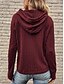 preiswerte Einfache Oberteile-Damen Kapuzenpullover Einfach Lässig Langarm Mit Kapuze Normale Oberteile Straße Alltagskleidung Schwarz Wein Braun Grau Herbst Winter