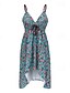 preiswerte Ausgefallene Kleider-Damen Minikleid Unterkleid Boho-Kleid Westernkleid Mode Klassisch Modern Outdoor Urlaub Ferien Normale Passform Blume Ärmellos Spaghettiträger Grün Sommer