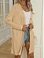 economico Cappotti &amp; Trench-Per donna Giacca Casual Confortevole Traspirante Bottoni Casual Semplice Vacanza Streetwear Casuale Abbigliamento quotidiano Monopetto Lungo Scollo a V Vestibilità regolare Manica Lunga Capispalla