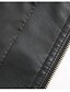 economico Giacche in finta pelle-Per donna Giacca in Ecopelle Confortevole Tasca Cerniera completa Moda Stile da Strada Semplice All&#039;aperto Casual Quotidiano Regolare Collo alla coreana Vestibilità regolare Manica Lunga Capispalla
