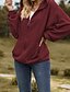 economico Felpe e Sweatshirt Texturizzati-Per donna Felpa con texture Felpe con cappuccio Semplice Streetwear Casual Manica Lunga Con Cappuccio Top Regolari Streetwear Ferie Uscire Cerniera Tasca Rosa chiaro Nero Vino Blu marino Blu Autunno
