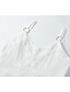 baratos Vestidos Estilo Boho-Mulheres Minivestido Vestido de decote Vestido Boho Vestido ocidental Moda Clássico Moderno Ao ar livre Férias Feriado Normal Tecido Sem Manga Com Alças Finas Branco Verão