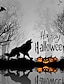 billiga Halloween ytterkläder-Halloween Herr Fladdermus Borg Kavajjacka Bekväm Artistisk Ledigt Festkvällskläder Dagligen Festival 3D-utskrift Knappar Flera fickor Vår Höst vinter Platt krage Långärmad Rubinrött Orange Grön