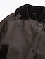 abordables Vestes en simili cuir-Femmes Veste en Polaire Veste Décontractée Gilet en daim Coupe-vent Chaud Avec Poches Mode Moderne Occasionnel Couleur Unie Sortir Week-end Simple Boutonnage Régulier Revers Coupe régulière manche
