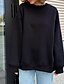 billige Teksturert hettegensere og sweatshirt-Dame Genser med genser Gensere عادي Gatemote Fritid Langermet Crew-hals Vanlige topper Gate Ferie Ut på byen Svart Rosa Brun Høst Vinter