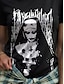 ieftine Topuri de Halloween-Halloween Pentru femei Tricou Grafic Fantomă Vrăjitoare Epocă Stilat Clasic Manșon scurt Stil Nautic Rotund Topuri obișnuite Zilnic Sfârșit de săptămână Imprimeu Negru Galben Roz Îmbujorat