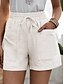 billige Shorts-Dame kinesisk Shorts Mode Gade Basale Korte Høj Talje Vanlig Lomme Elastisk talje comfy Blød Bekvem Elastisk udendørs Gade Hvid Lyserød Blå Kakifarvet Sommer Forår Regulær