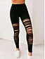 billige Ensfarvede leggings-Dame Leggins Hyggelige leggings Gade Afslappet Lang Høj Talje Vanlig Ribbet Åndbarhed Blød Mikroelastisk Yoga &amp; Danse Sko Gade Sort Grå Efterår Regulær