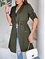 abordables Manteaux Trench-Femmes Veste Décontractée Confortable Respirant Avec Poches Mode Occasionnel Uni Vacances Rue Occasionnel Tenue quotidienne Ouvert devant Régulier Col Rabattu Coupe régulière manche longue Vêtements