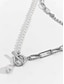 abordables Collier pour femme-Collier femme en or à plusieurs couches et pendentif en perles – bijoux élégants en alliage pour cocktails, mariages et tenues de bureau