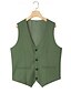 abordables Costumes de mariage-Pour des hommes Mariage Affaires Costumes Noir Vert Sauge Mode Formel Couleur Unie Coupe Standard 3 pièces Simple Boutonnage Deux Boutons