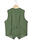 abordables Costumes de mariage-Pour des hommes Mariage Affaires Costumes Noir Vert Sauge Mode Formel Couleur Unie Coupe Standard 3 pièces Simple Boutonnage Deux Boutons