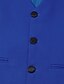 voordelige Bruiloftspakken-Heren Feest Herfstbruiloft Kostuums Marineblauw Koningsblauw Jurken Effen Standaard pasvorm 3-delige set Enkele rij knopen met twee knopen