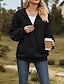economico Felpe e Sweatshirt Texturizzati-Per donna Felpa con texture Felpe con cappuccio Semplice Streetwear Casual Manica Lunga Con Cappuccio Top Regolari Streetwear Ferie Uscire Cerniera Tasca Rosa chiaro Nero Vino Blu marino Blu Autunno