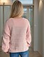 billige Cardigans og overtøj-Dame Bluse Cardigan Mode Gade Daglig Helfarve Rillet V-hals Strikket Langærmet Almindelige toppe Strikke Ferie I-byen-tøj Weekend Sort Hvid Forår Efterår