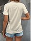 ieftine Umor &amp; Citate tricou-Pentru femei Tricou Grafic Scrisă Epocă Stilat Clasic Manșon scurt Stil Nautic Rotund Topuri obișnuite Zilnic Sfârșit de săptămână Imprimeu Negru Alb Galben Roz Îmbujorat Roșu-aprins Vară Primăvară