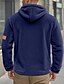 cheap Casual Jackets-Men&#039;s Winter Jacket Teddy Coat Casual Jacket Vacation Daily Thermal Warm Pocket Fleece Fall Winter American Flag Fashion Streetwear Hooded Regular Dark Gray Black Navy Blue Khaki Jacket