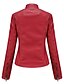 economico Giacche da Donna-Per donna Giacca in Ecopelle Confortevole Tasca Cerniera completa Moda Stile da Strada Semplice All&#039;aperto Casual Quotidiano Regolare Collo alla coreana Vestibilità regolare Manica Lunga Capispalla
