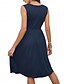 preiswerte Einfaches Kleid-Damen Minikleid Sommerkleid Lässig Täglich Normale Passform Einfarbig Ärmellos U-Ausschnitt Schwarz Weiß Königliches Blau Himmelblau Sommer