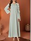 economico Matrimonio Informale / Di Giorno-Linea ad A Abito da cerimonia per signora Elegante Scollo a V Lunghezza al pavimento Chiffon Manica Lunga con Cristalli 2025