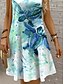 preiswerte Tiere Kleider-Damen Minikleid Sommerkleid A Linie Kleid Schulterfreies Kleid Urlaub Lässig Ferien Strand Normale Passform Grafik Schildkröte Ärmellos Rundhalsausschnitt Gelb Rote Blau Purpur Sommer Frühling
