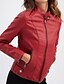 economico Giacche da Donna-Per donna Giacca in Ecopelle Confortevole Tasca Cerniera completa Moda Stile da Strada Semplice All&#039;aperto Casual Quotidiano Regolare Collo alla coreana Vestibilità regolare Manica Lunga Capispalla